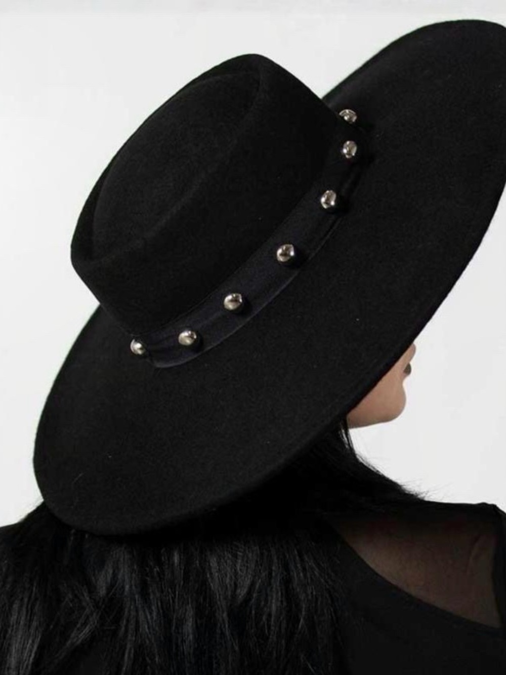 killstar witchy boho studded wide brim hat | festival | burning man | photoshoot - Picture 2 of 3